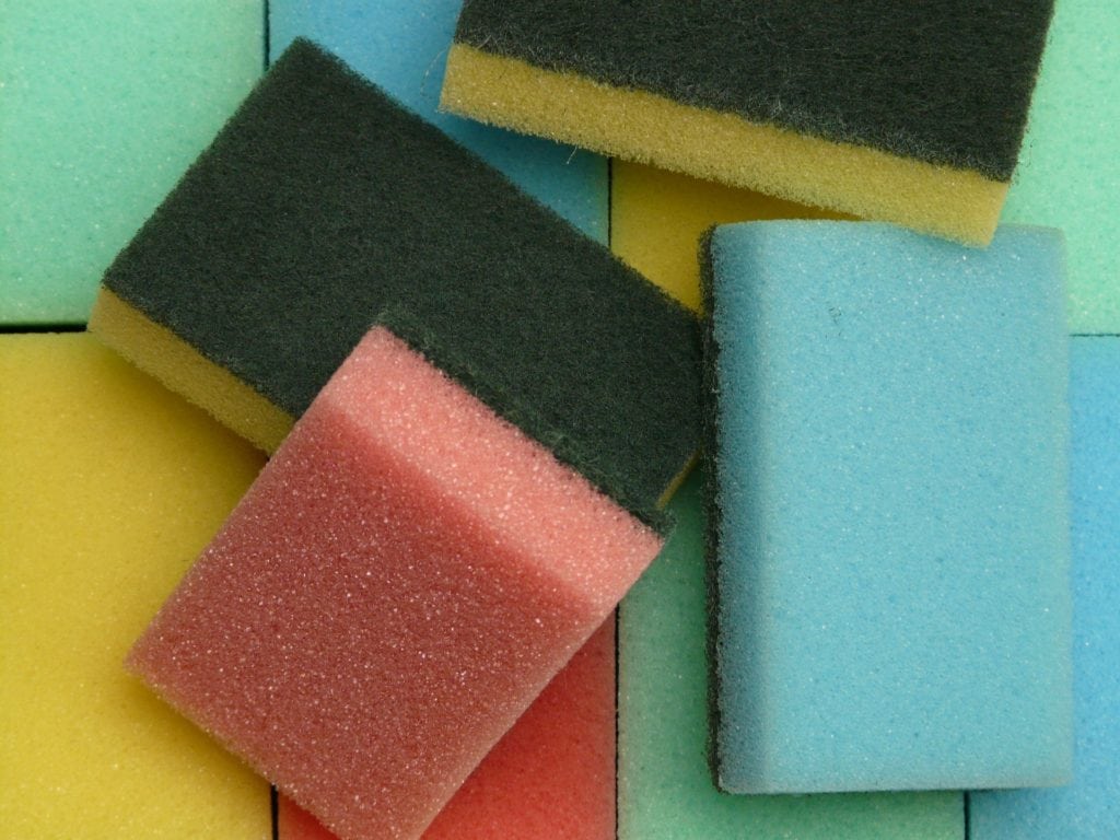 assorted colored sponges