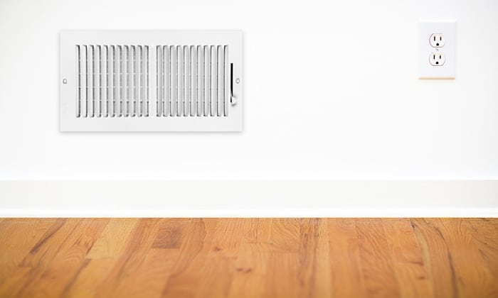 vent in home with wood floor